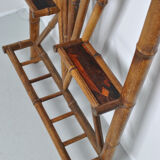 Coat rack bamboo cloakroom 1950