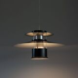 Vintage Danish black shell pendant lamp