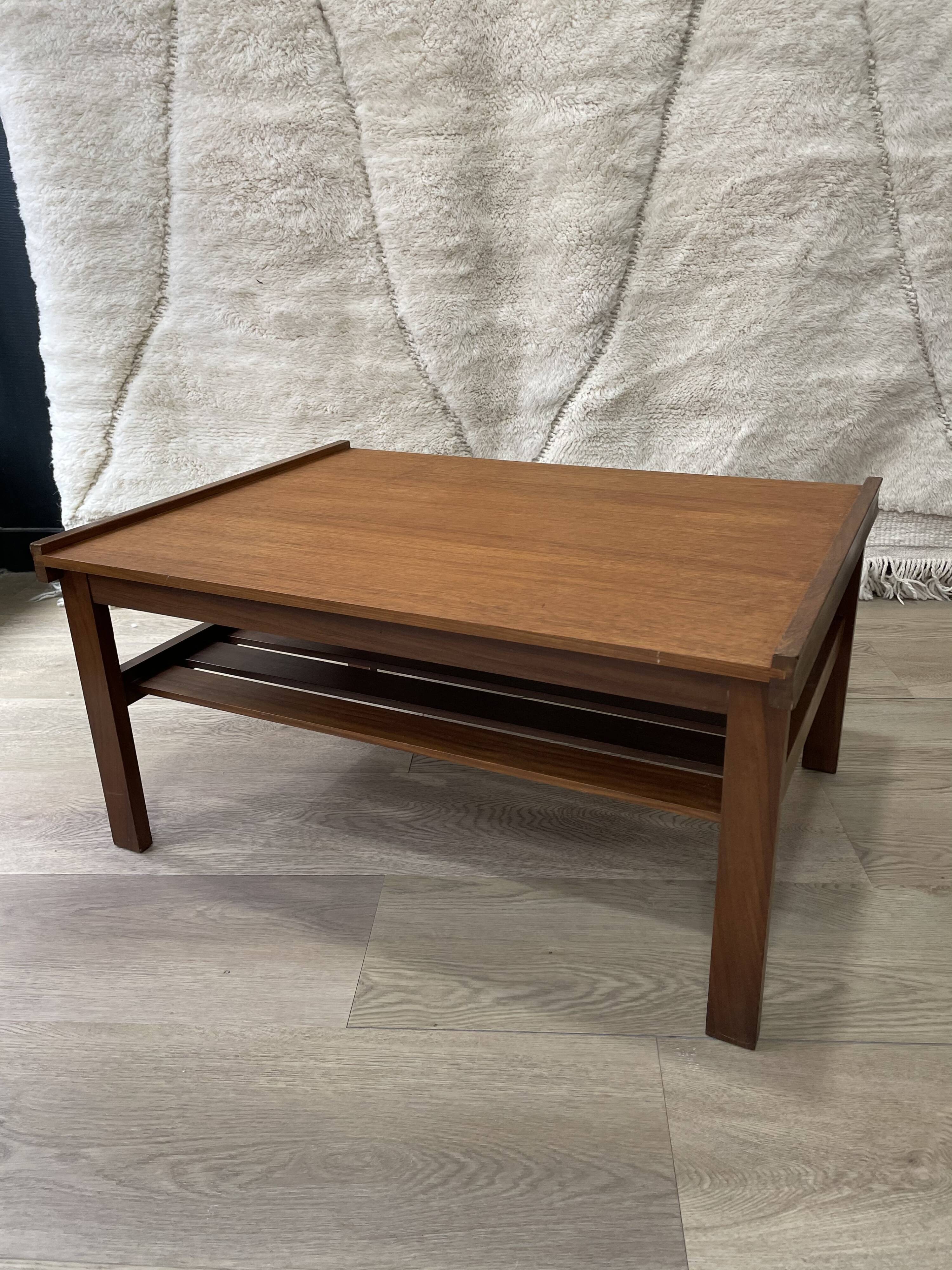 Scandinavian teak coffee table 50s