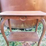 Small Oak side table with goat legs '40s