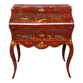 Antique Chinese secretary desk. Hand-painted.