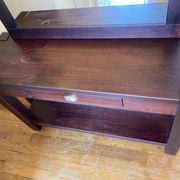 Console avec miroir wengé noir Fly modèle kubo