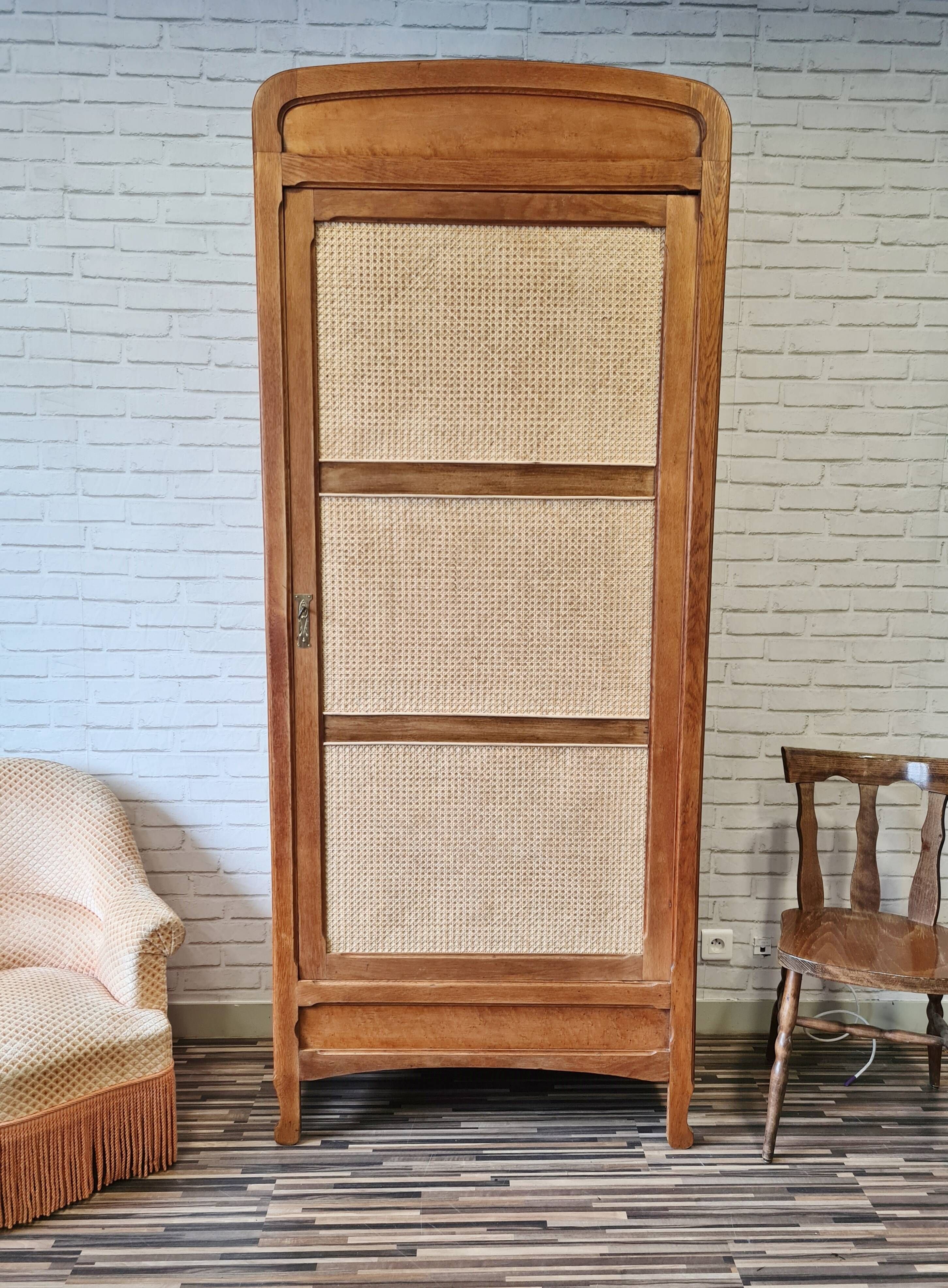 Renovated old oak cabinet, walnut magnifying glass and canning