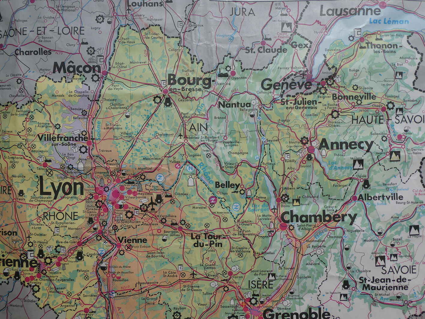 Former vintage school card MDI Rhône-Alpes