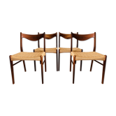 Suite of 4 Scandinavian chairs rosewood - Glyngøre Stolefabrik vintage 60s
