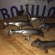Set of 6 art deco animal knife holders