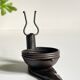 Brutalist escargot vintage candle holder