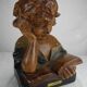 Old plaster bust under study art deco antique french bust 30s