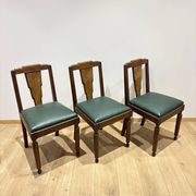 6 chaises art déco loupe de noyer