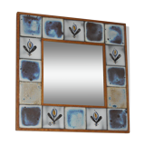 Ceramic mirror 70s - 26x26cm