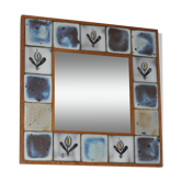 Ceramic mirror 70s - 26x26cm