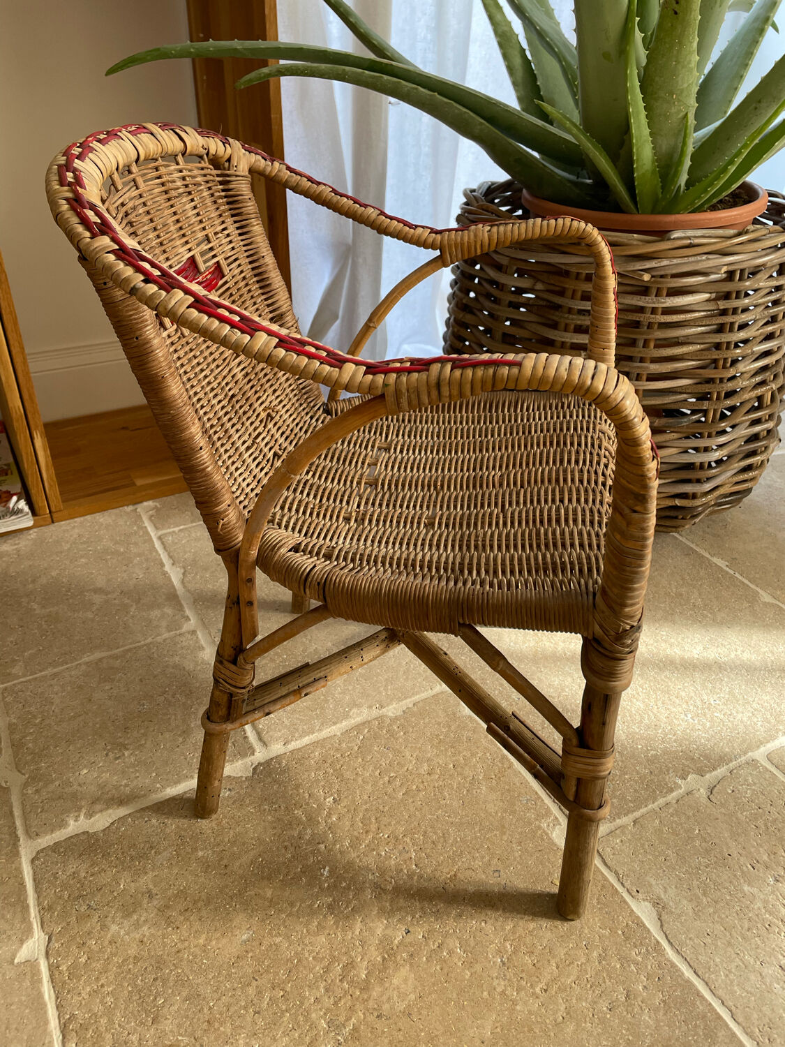 Rattan armchair for children