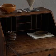 Desk / Chest of drawers in modern Danish oak from the early 20th century with shell handles.