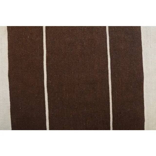 Vintage Turkish Hand-Knotted Wool Cotton Brown Kilim Runner Rug 60x176
