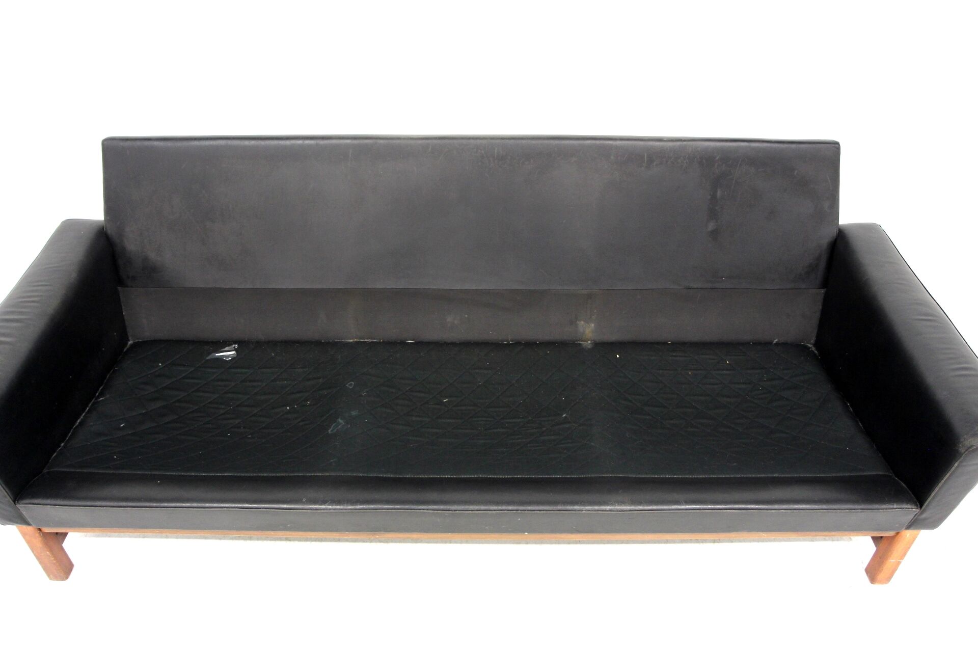 Scandinavian leather sofa 3 seater, Sweden, 1960