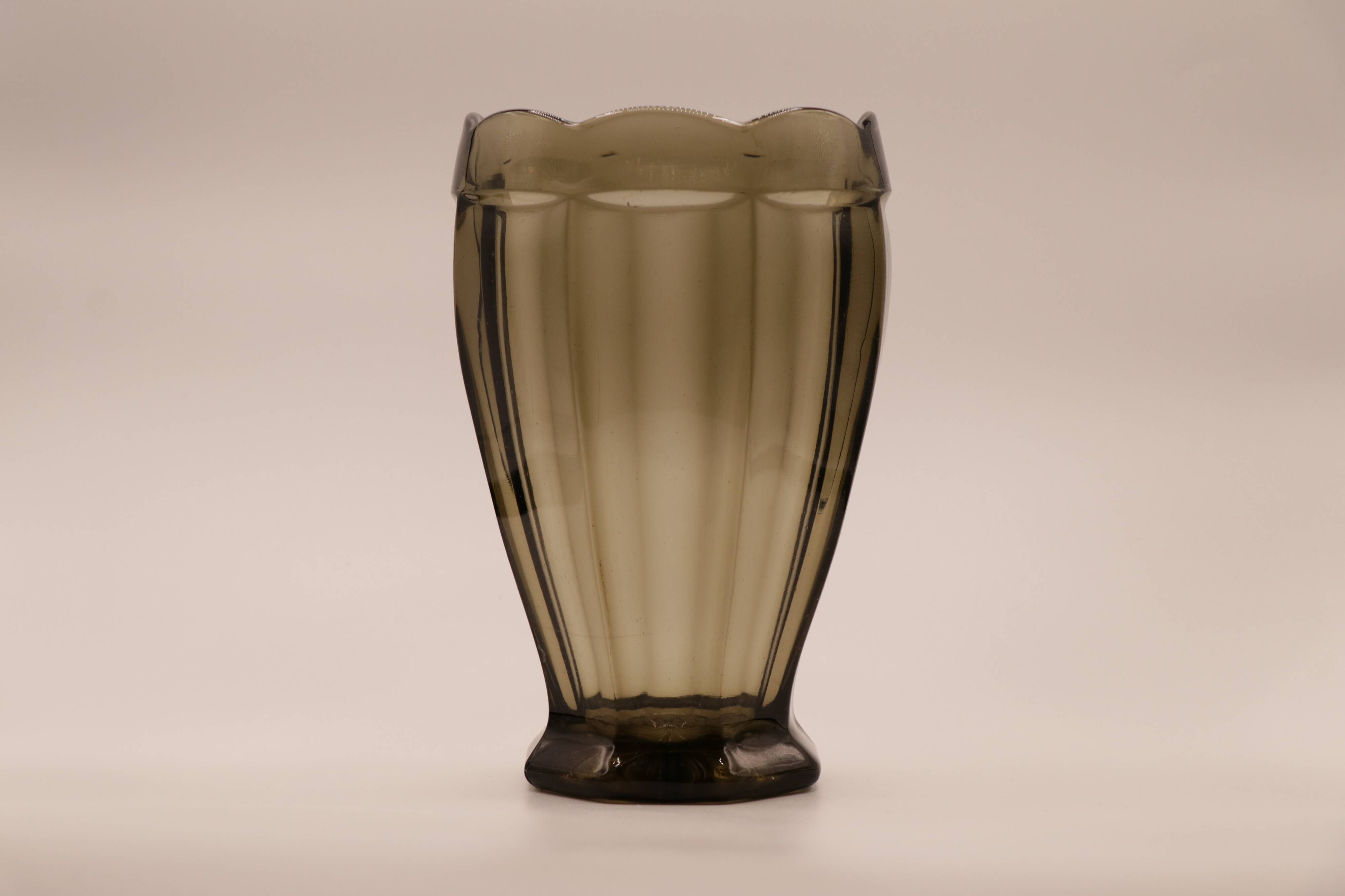 Vintage smoked glass vase