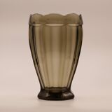 Vintage smoked glass vase