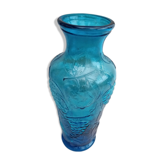 Blue polished vase