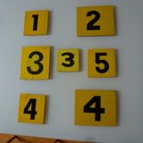 Vintage painted numeral plates