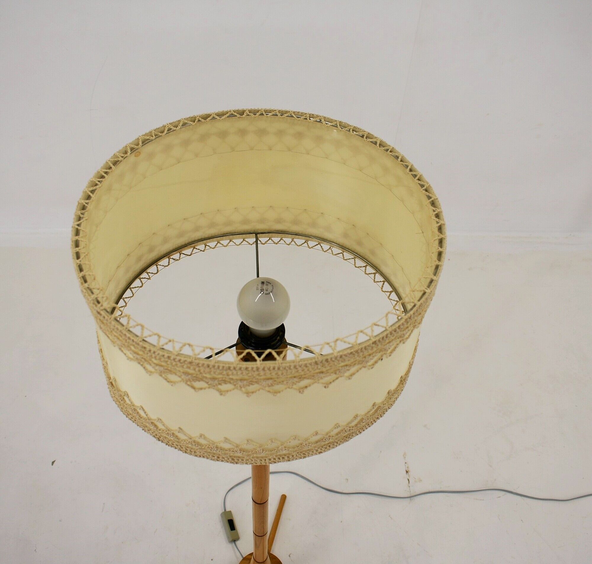 Mid-Century Wooden Floor Lamp by Uluv, 1950s / Czechoslovakia