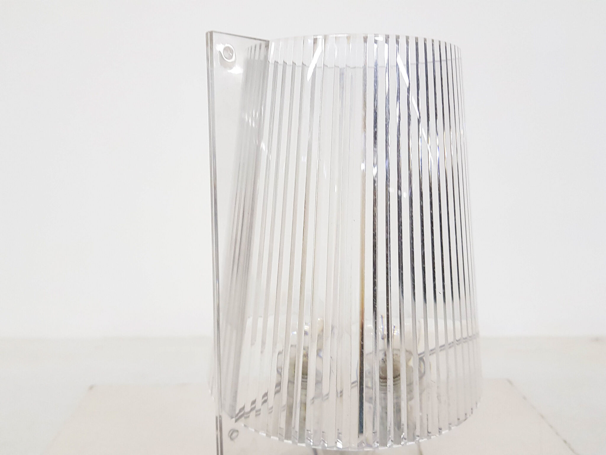 Transparant plexi glass table lamp by Ferruccio Laviani for Kartell