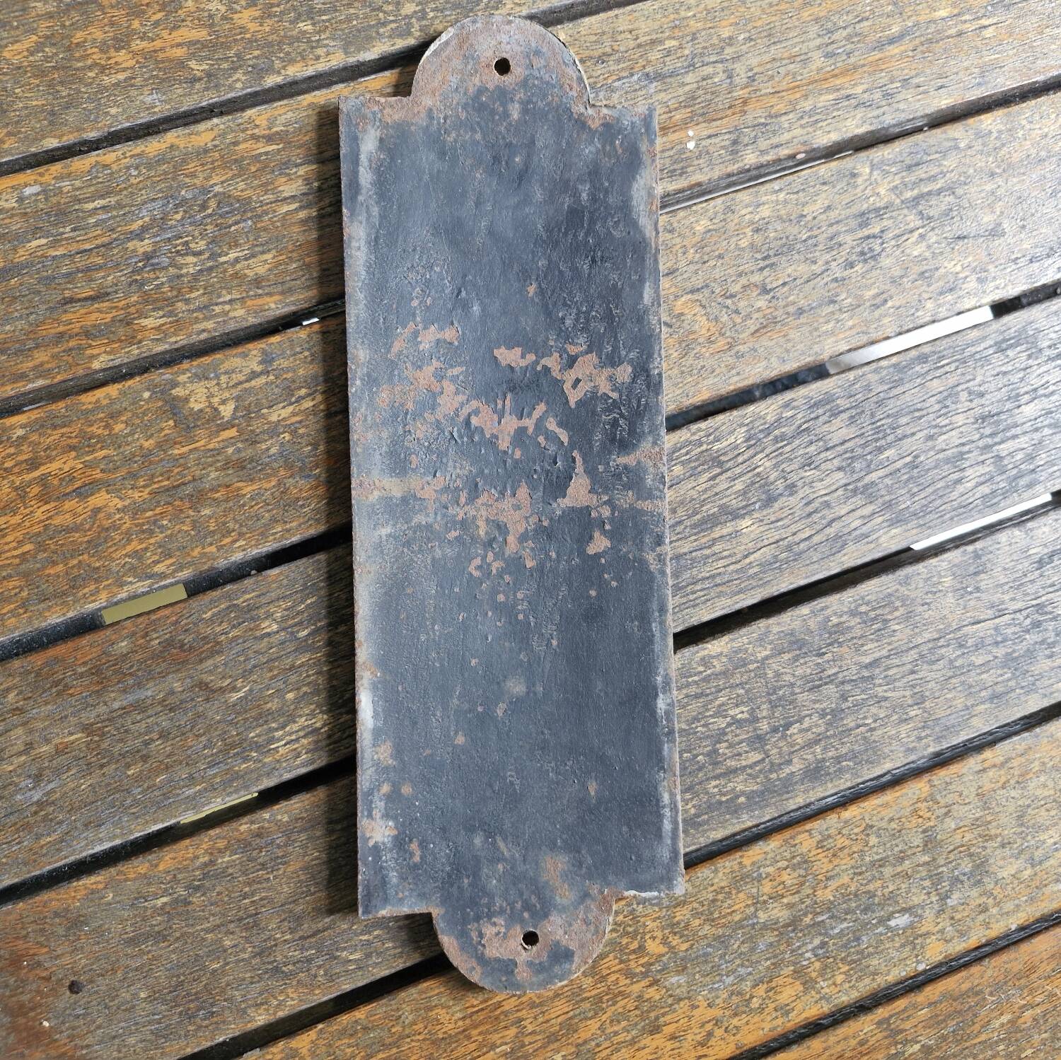 Enameled “locker room” plaque