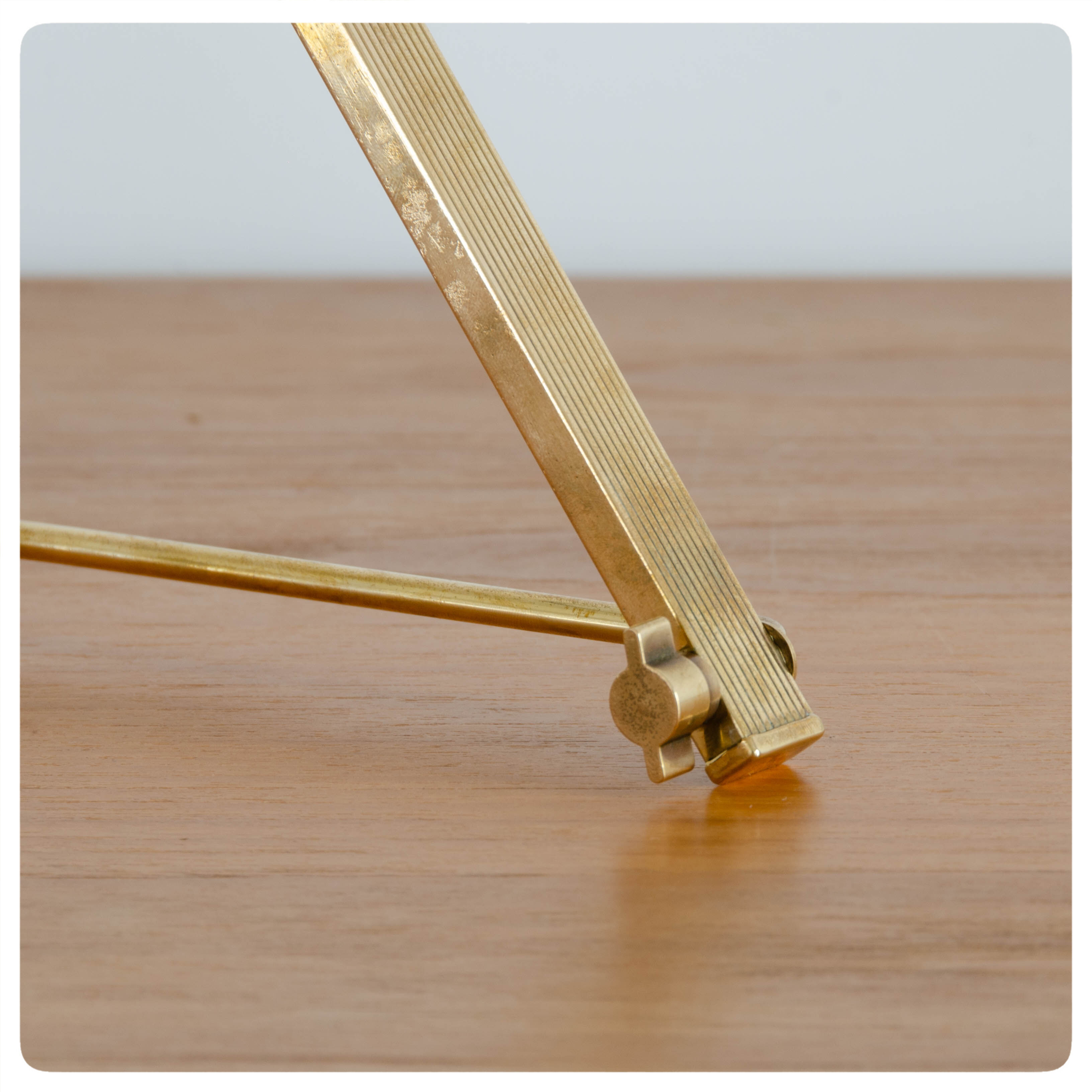 Old brass double sided mirror, France, Circa 1950