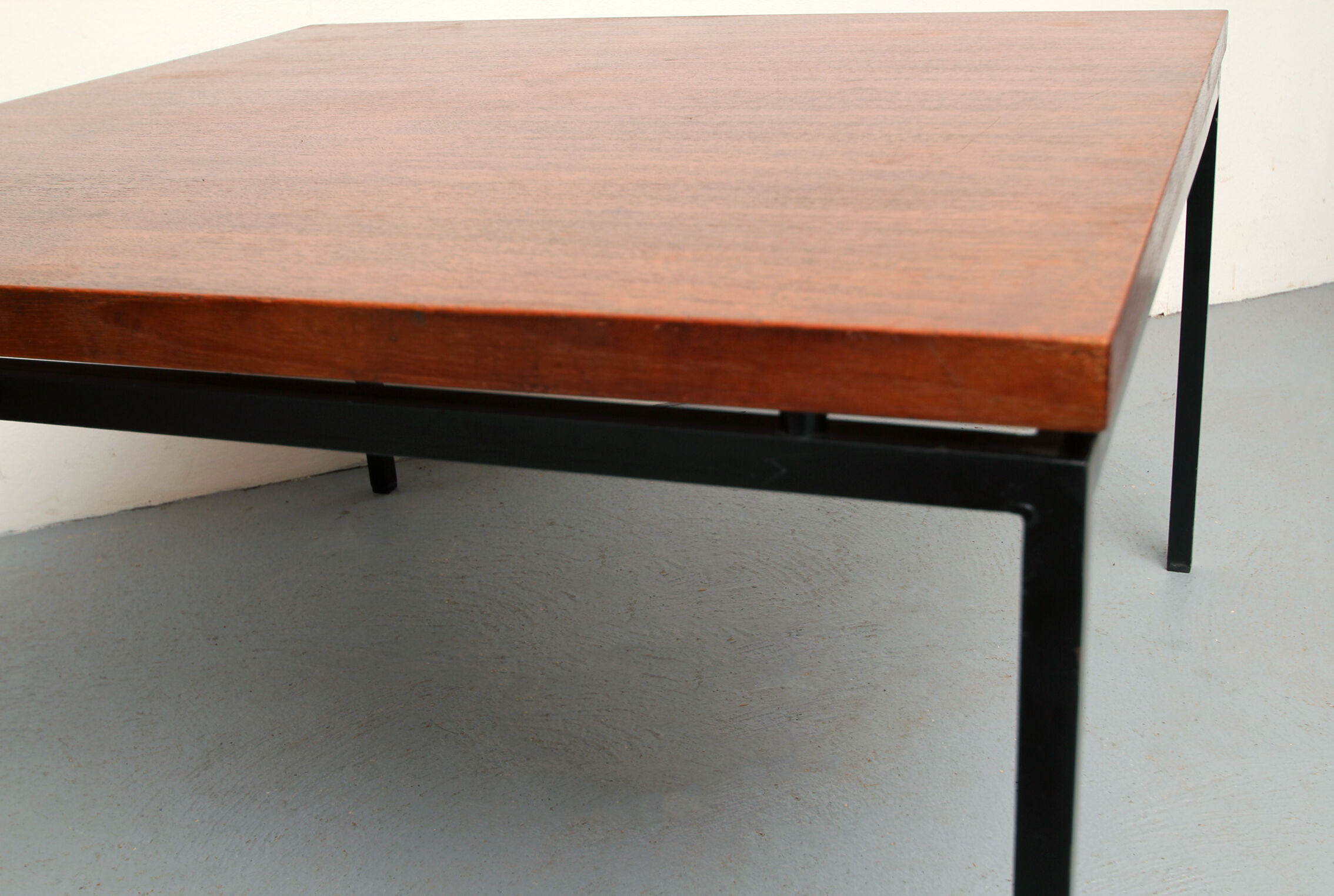1960s coffee table in teak and metal
