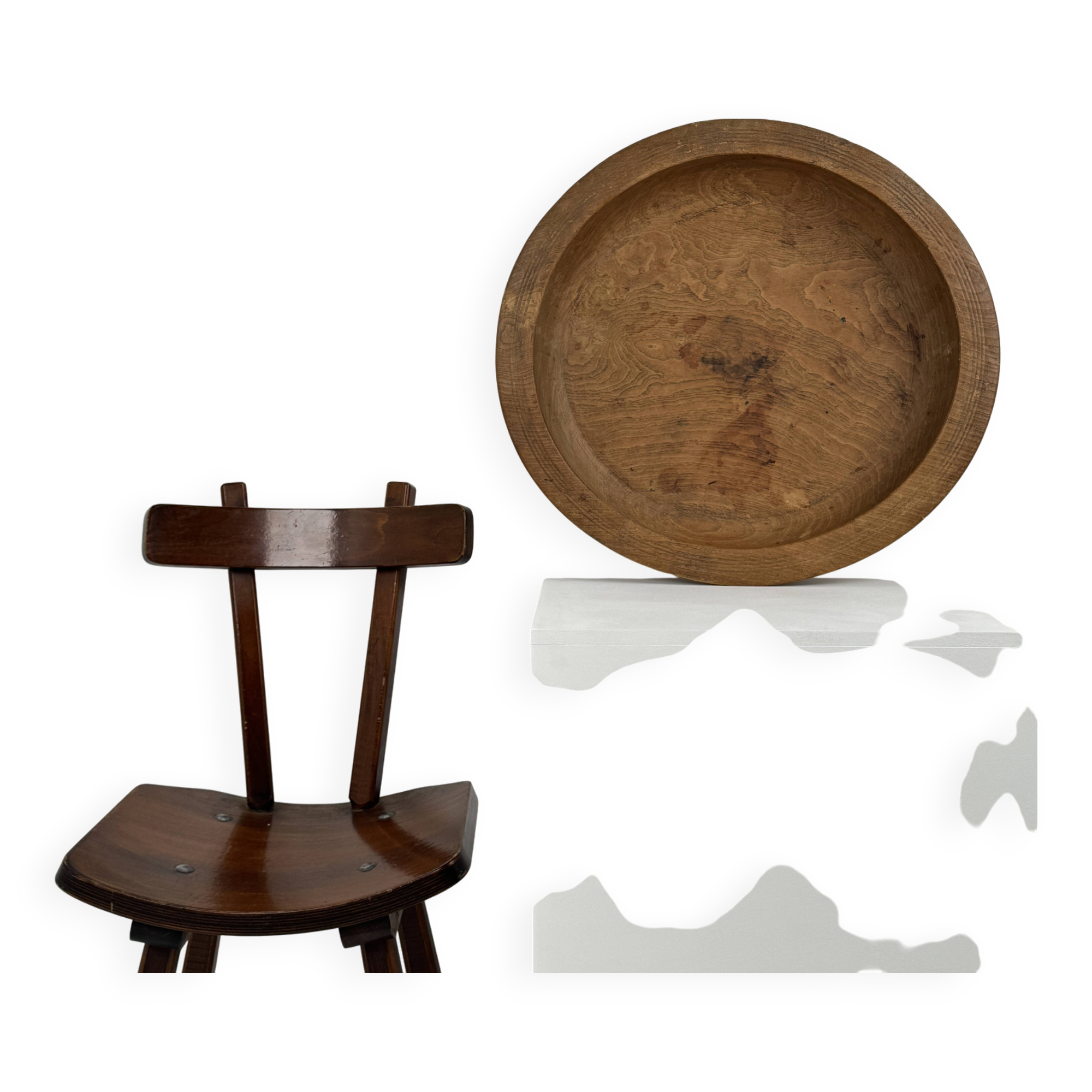 XXL carved wood bowl