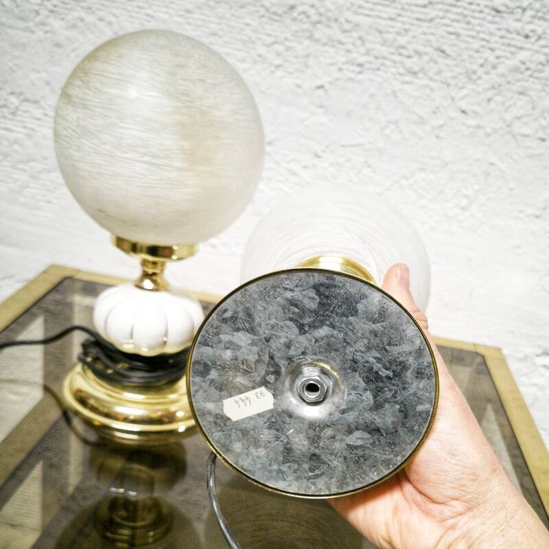 Duo of art deco table lamps