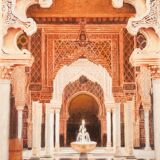 Drawing. paint. Arab mosque. Islamic art. Arabic art.