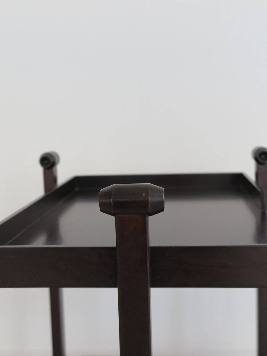 Dark Wood Bar Trolley by Franco Albini for Poggi Pavia, 1970s