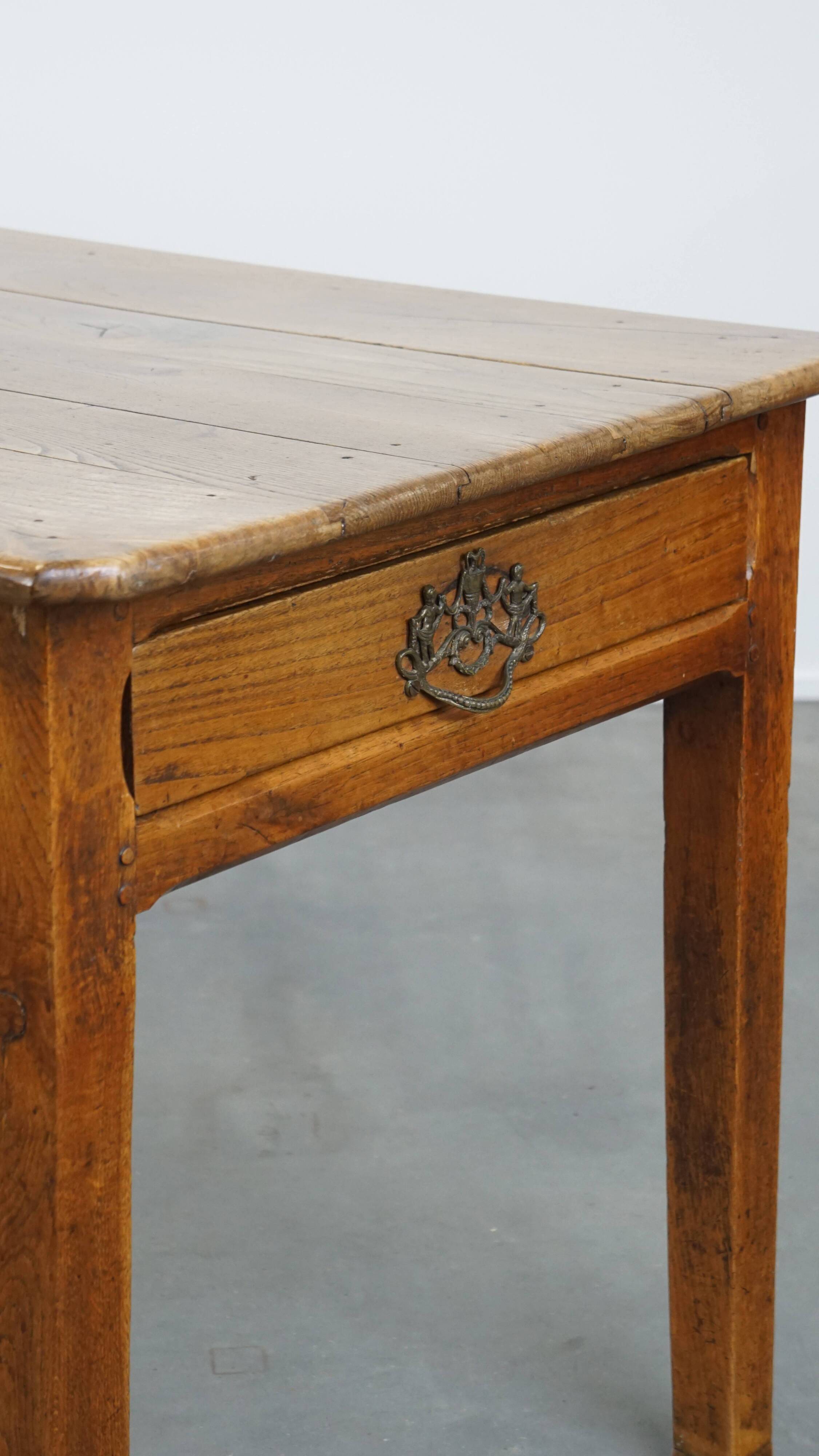 French Antique Dining Table / Desk with Drawer – Late 18th Century