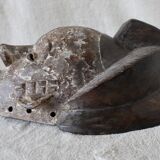 Vintage African Mask Carved and Patinated Wood, Gabon, Excellent Condition