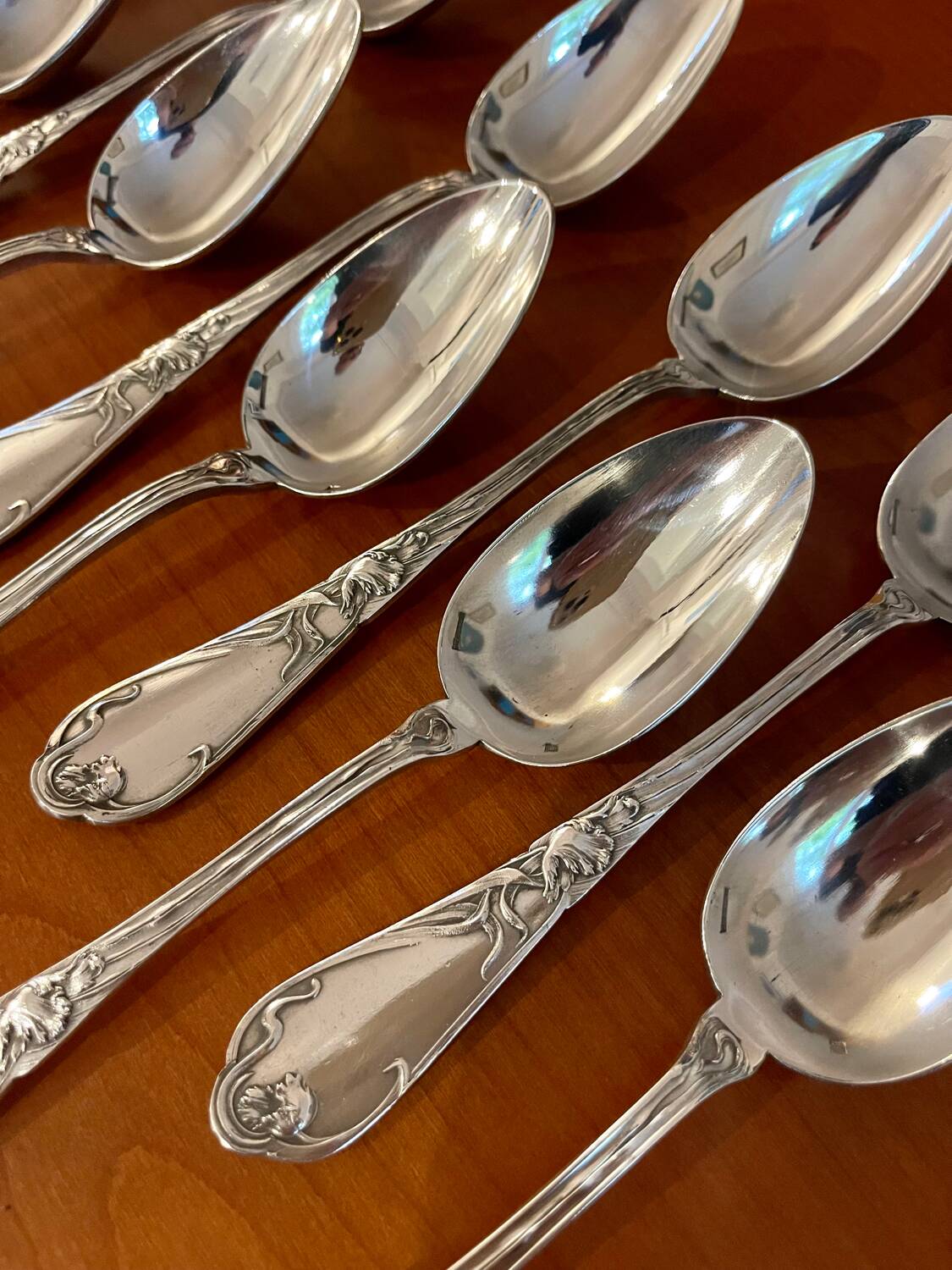 Art nouveau decor of iris 25 pieces