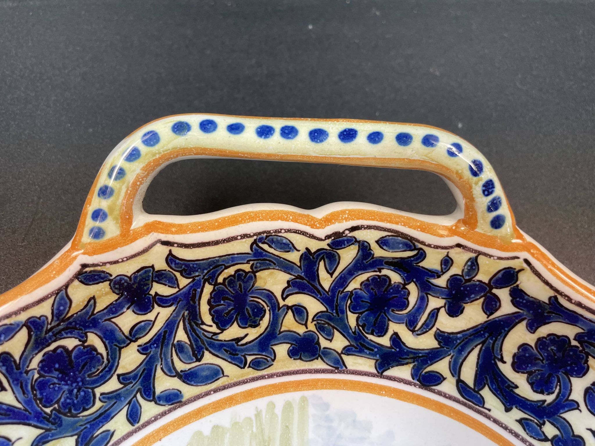 Dish Hermine Quimper or Malicorne, Le Pouliguen - 26 x 30 cm