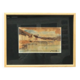 Watercolor on paper, signed, circa 1930