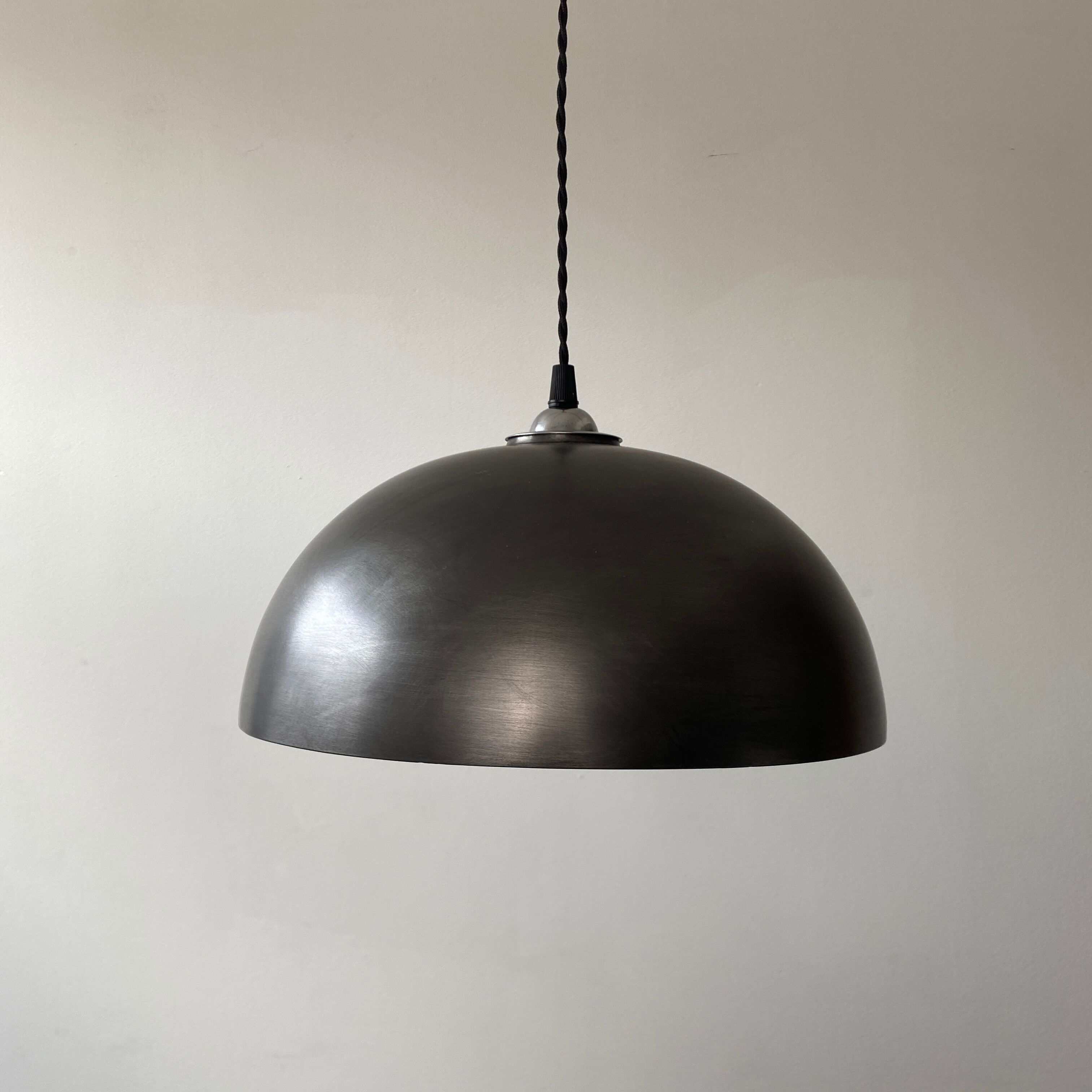 Old industrial steel hanging lamp 30 cm