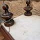 Petite étagère murale/console d’appoint Napoléon III — noyer sculpté e