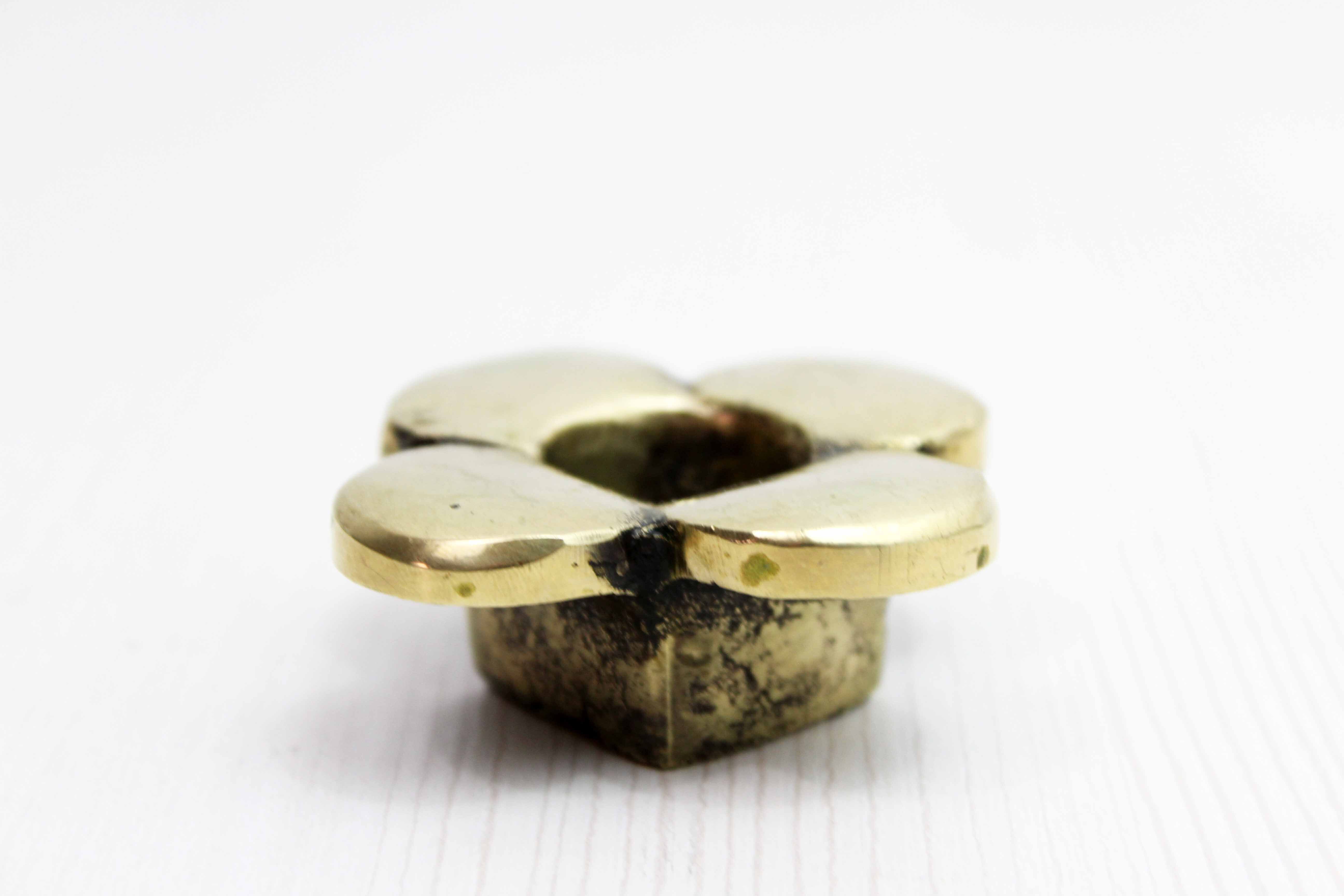 Bronze flower candle holder 1960