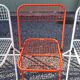 Series of 5 Talin folding metal chairs