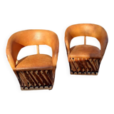 Pair of Mexican armchairs