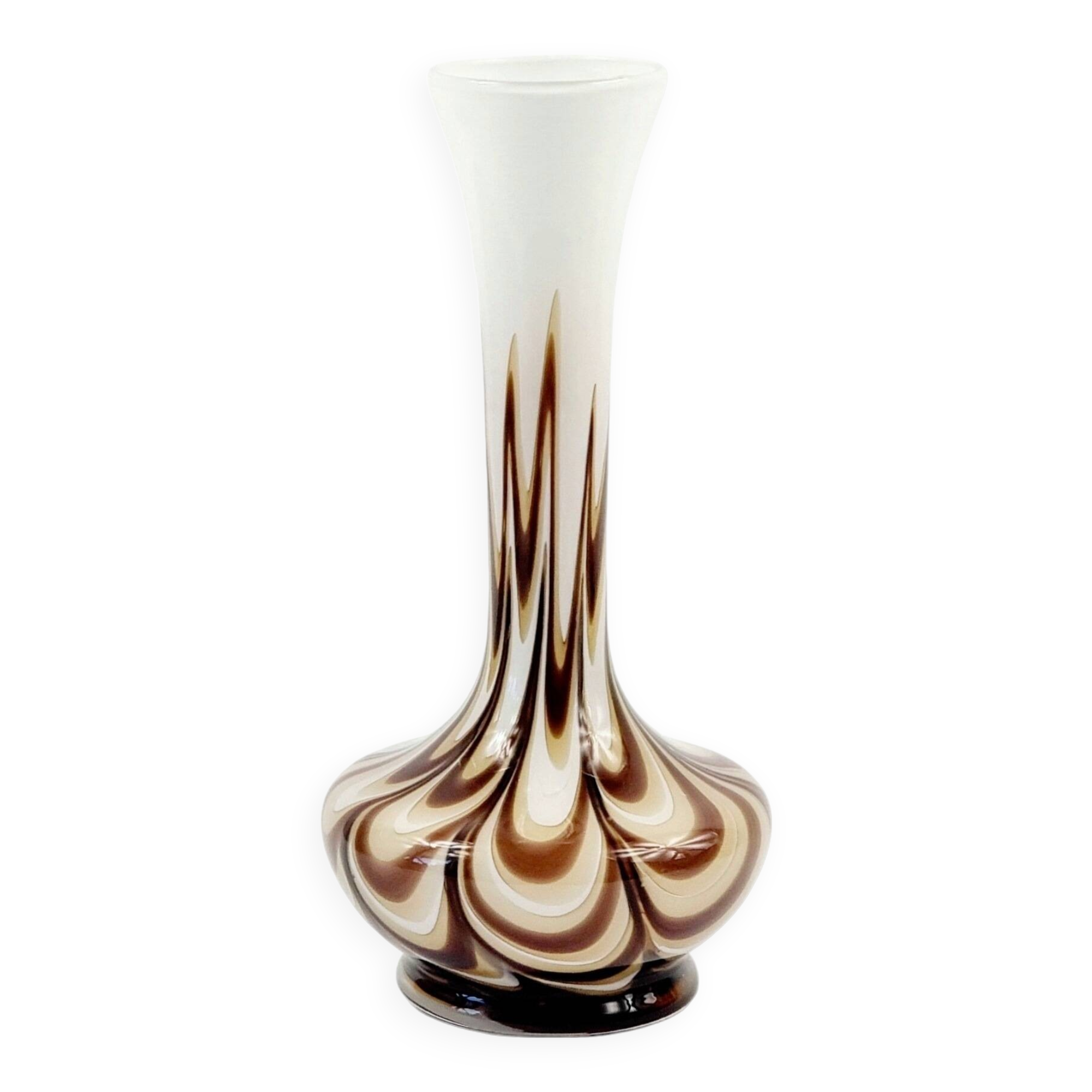 Vintage Pop Art Glass Vase from Opaline Florence, Italy, 1970s