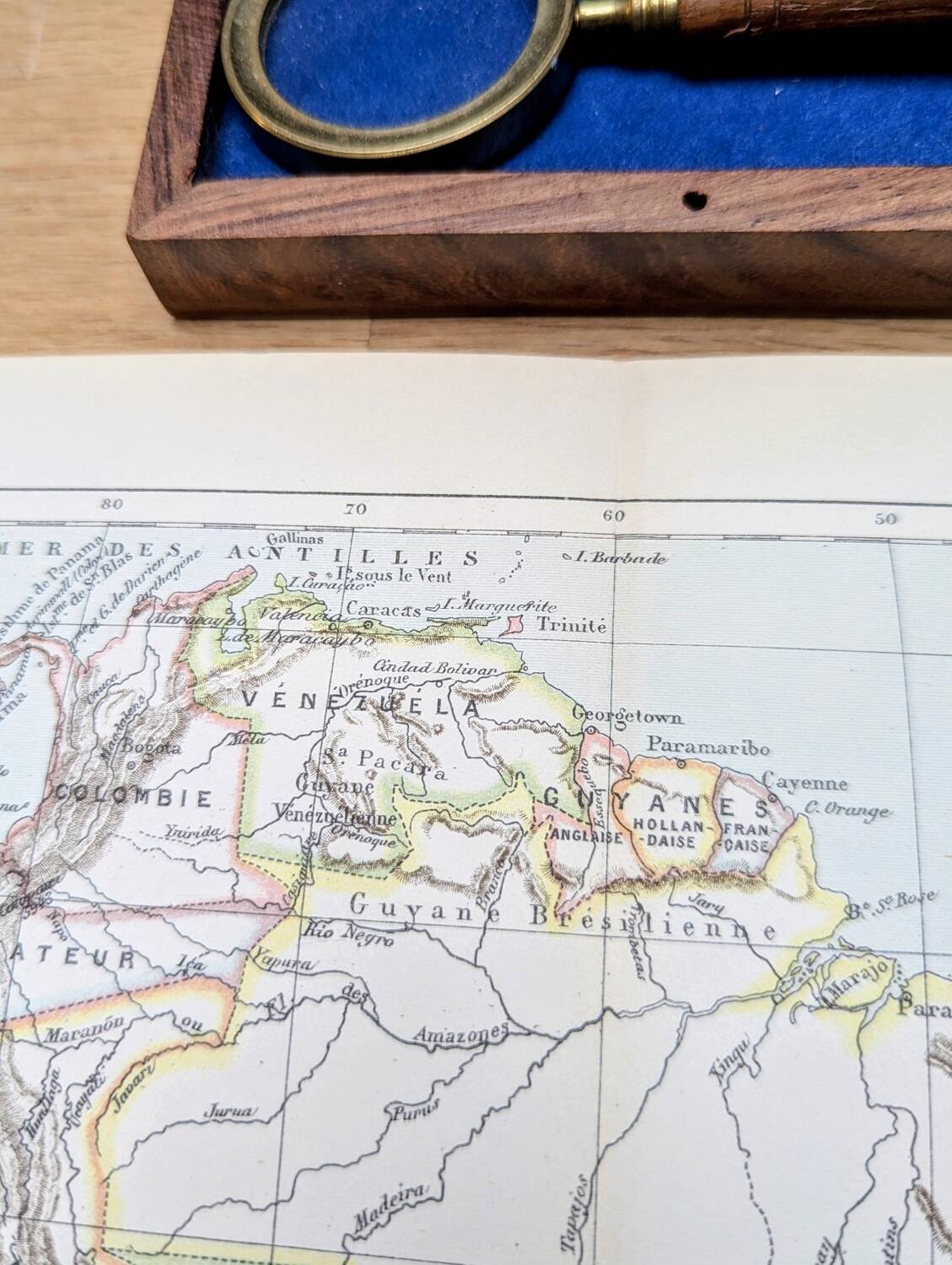 South America, vintage map, 1887, Authentic