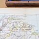 South America, vintage map, 1887, Authentic