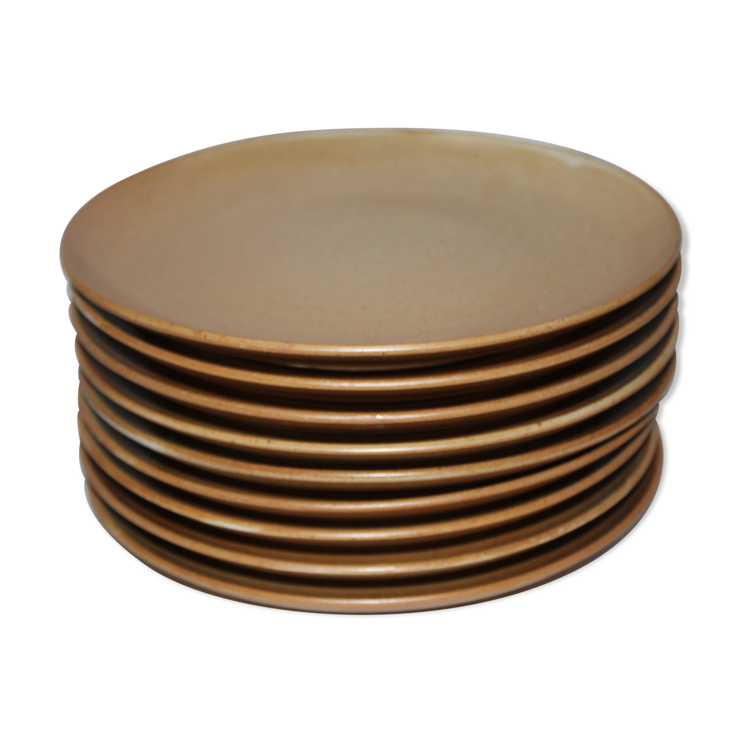 Service 9 flat plates sandstone Village CNP France