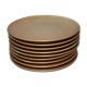 Service 9  assiettes plates grès Village CNP France