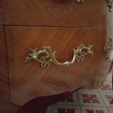 Chest of drawers 2 drawers Louis XV curved rosewood