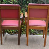 Suite of 4 chairs vintage bridge