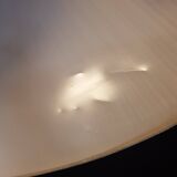 Metal table lamp and pleated lampshade